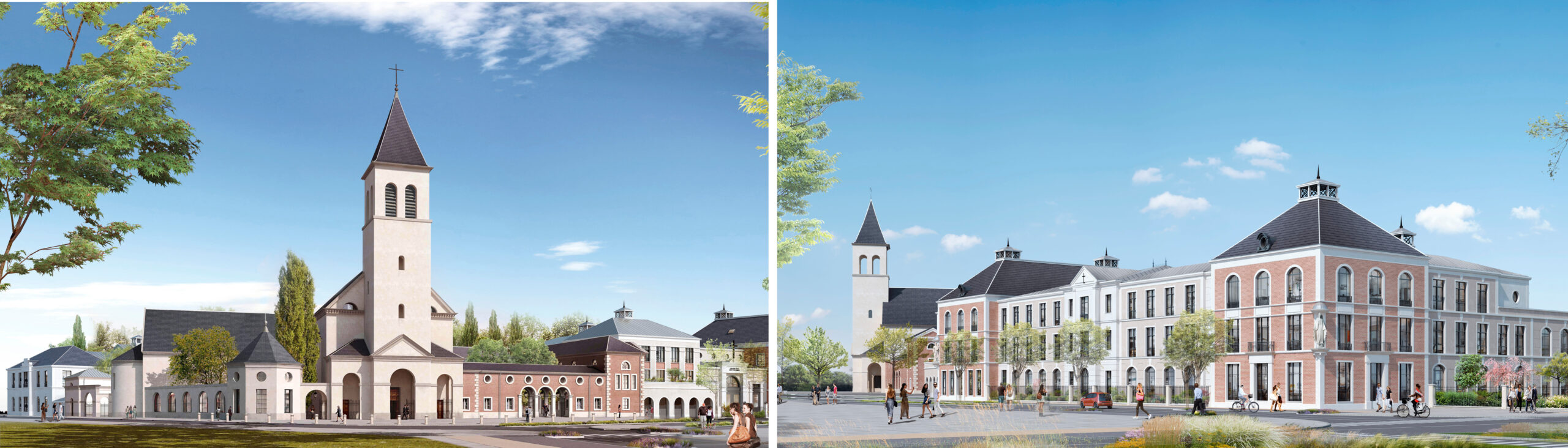 Bannière webprojet Saint Colomban facade sud ouest college lycée saint colomban val d'Europe diocèse 77